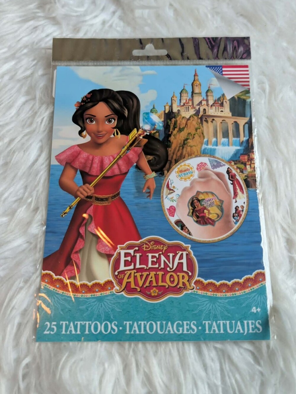 Vtg Y2k Disney Elena of Avalor Temporary Tattoos Pack of 25 Party Favors NEW